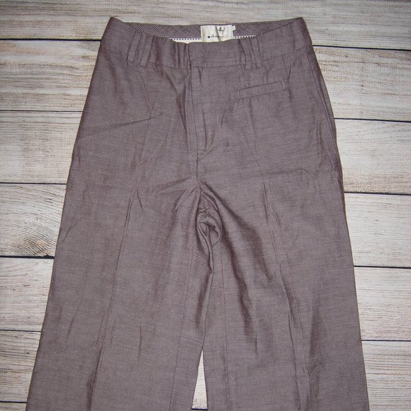 Elevenses Brown Wide Leg High Waist Pants Trousers 0 - Picture 2 of 8